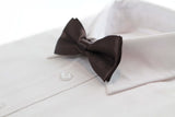 Boys Dark Brown Plain Bow Tie