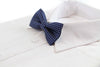 Boys Navy Bow Tie With White Polka Dots