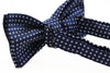 Boys Navy Bow Tie With White Polka Dots