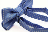 Boys Sky Blue Bow Tie With White Polka Dots
