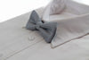 Boys Grey Bow Tie With White Polka Dots