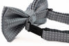 Boys Grey Bow Tie With White Polka Dots