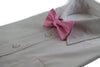 Boys Light Pink & White Polka Dot Pattern Bow Tie