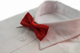 Boys Red With White & Black Dots Patterned Bow Tie
