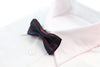 Boys Gunmetal With Red Stripes Patterned Bow Tie