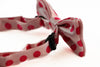 Boys Baby Pink With Hot Pink Large Polka Dots Patterned Bow Tie
