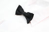 Boys Black Checkered Patterned Bow Tie