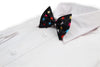 Boys Black With Multicoloured Stars Patterned Bow Tie