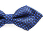 Boys Diamond Navy & Blue Crosses Patterned Cotton Bow Tie