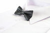 Boys Black With White Small Polka Dots Patterned Bow Tie
