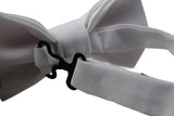 Boys Toddlers Quality White Plain Cotton Bow Tie