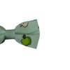 Boys Mint Green Apple Fruit Patterned Bow Tie