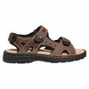 Mens Hush Puppies Simmer Brown Leather Sandals Shoes