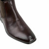 Mens Hush Puppies Chelsea Extra Wide Mahogany Leather Work Slip On Boots
