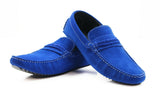 Mens Zasel Cruze Blue Suede Leather Casual Boat Deck Loafers Shoes