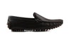 Mens Zasel Summer Leather Shoes Dark Brown Casual Slip On Boat Deck Loafers