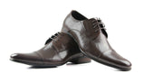 Mens Zasel Castro Dark Brown Leather Lace Up Work Formal Dress Wedding Shoes