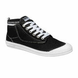 Mens Volley Hi Leap Black White International Volleys Casual Canvas Shoes