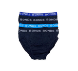 4 x Bonds Mens Hipster Briefs Black Blue Underwear 97K