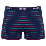 Bonds Microfibre Guyfront Trunk Mens Underwear Trunks Navy/Red/Aqua Stripes