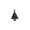 Silver Christmas Tree Brooch Blazer Shirt Pin