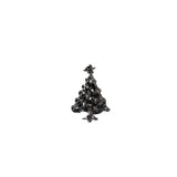 Silver Christmas Tree Brooch Blazer Shirt Pin