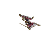 Pink Purple Butterfly Brooch Blazer Shirt Pin