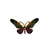 Green Pink Butterfly Brooch Blazer Shirt Pin