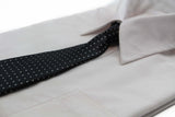 Kids Boys Black & White Patterned Elastic Neck Tie - Little Diamonds