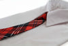 Kids Boys Red Patterned Elastic Neck Tie - Criss Cross Red