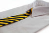 Kids Boys Black & Yellow Patterned Elastic Neck Tie - Diagonal Stripe
