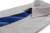 Kids Boys Blue Patterned Elastic Neck Tie - Diagonal Stripe