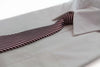 Kids Boys Maroon & White Patterned Elastic Neck Tie - Very Thin Diagonal Stripe