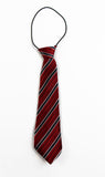 Kids Boys Red, White & Black Diagonal Patterned Elastic Neck Tie