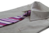 Kids Boys Diagonal Patterned Elastic Neck Tie - Shades Of Pink