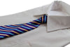 Kids Boys Purple Yellow & Light Blue Diagonal Patterned Elastic Neck Tie