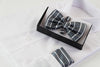 Mens Grey Textured Stripe Matching Bow Tie, Pocket Square & Cuff Links Set