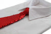 Teen Boys Kids Red Sequin Elastic Neck Tie