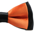 Boys Orange Two Tone Layer Bow Tie