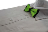 Boys Fluro Green Two Tone Layer Bow Tie