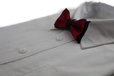 Boys Maroon Two Tone Layer Bow Tie