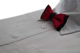 Boys Dark Red Two Tone Layer Bow Tie