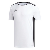 4 x Adidas Mens Entrada 18 White/Black Football/Soccer Athletic Jersey