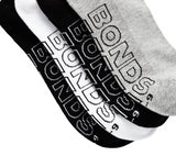 4 x Bonds Mens Sock Logo Light Quarter Crew Socks