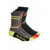 5 x Mens Hard Yakka Crew Work Multi-Coloured Workwear Socks