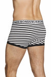 5 x Bonds Mens Striped Fit Trunk Trunks Underwear Black White