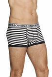 5 x Bonds Mens Striped Fit Trunk Trunks Underwear Black White