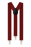 Extra Long Adjustable 138cm Maroon Adult Mens Suspenders