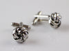 Mens Silver Knotted Cufflinks