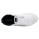 Mens Dunlop Classic Canvas Volleys Sneakers Casual White Navy Shoes